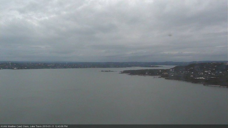 Lake Travis webcam, January 11, 2019 11:45 AM CT