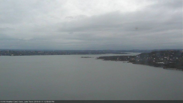 Lake Travis webcam, January 11, 2019 12:00 PM CT