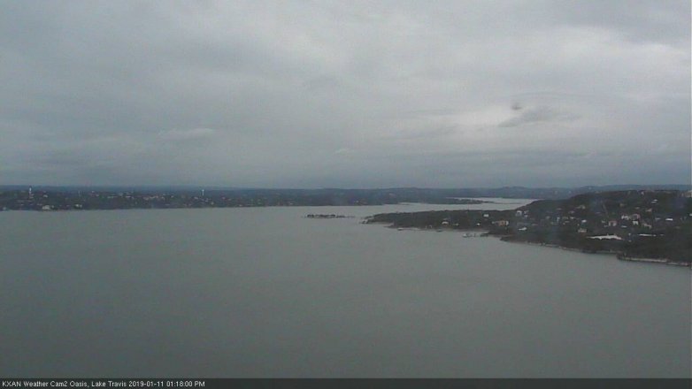 Lake Travis webcam, January 11, 2019 12:20 PM CT