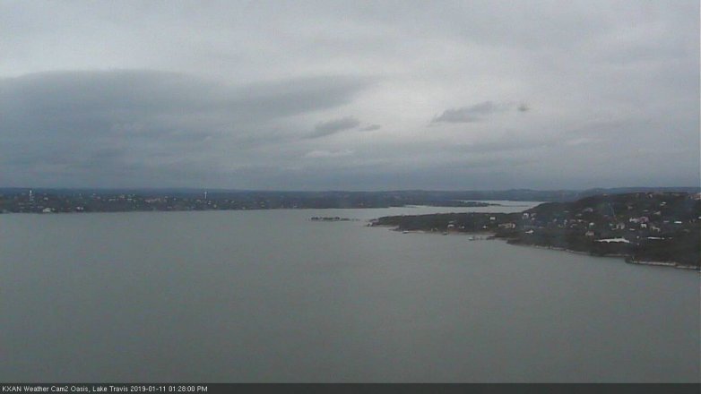 Lake Travis webcam, January 11, 2019 12:30 PM CT
