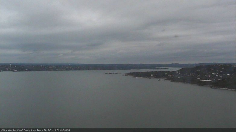 Lake Travis webcam, January 11, 2019 12:45 PM CT