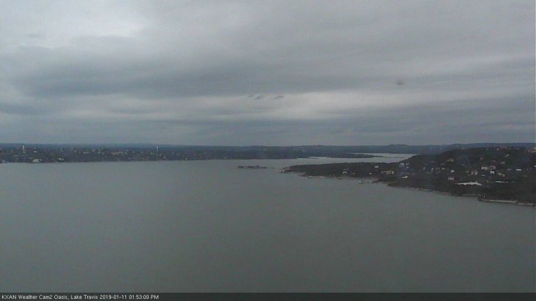 Lake Travis webcam, January 11, 2019 12:55 PM CT