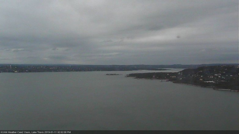 Lake Travis webcam, January 11, 2019 1:05 PM CT