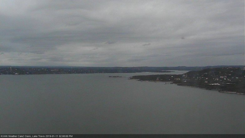 Lake Travis webcam, January 11, 2019 1:10 PM CT