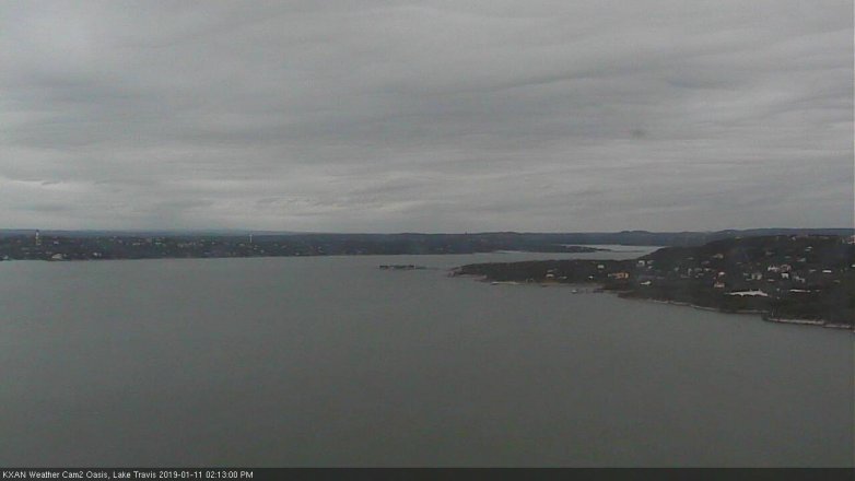 Lake Travis webcam, January 11, 2019 1:15 PM CT