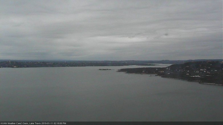 Lake Travis webcam, January 11, 2019 1:20 PM CT