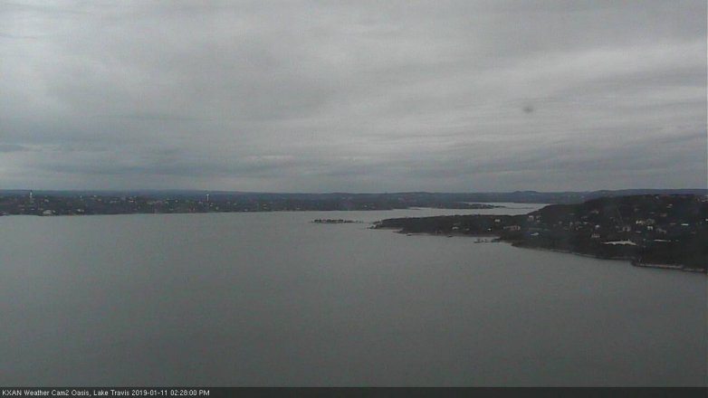 Lake Travis webcam, January 11, 2019 1:30 PM CT