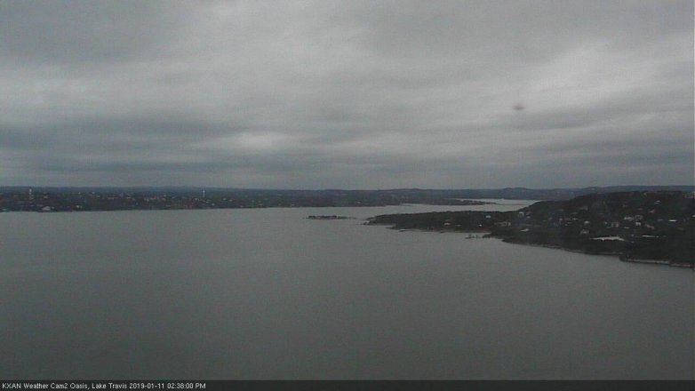 Lake Travis webcam, January 11, 2019 1:40 PM CT