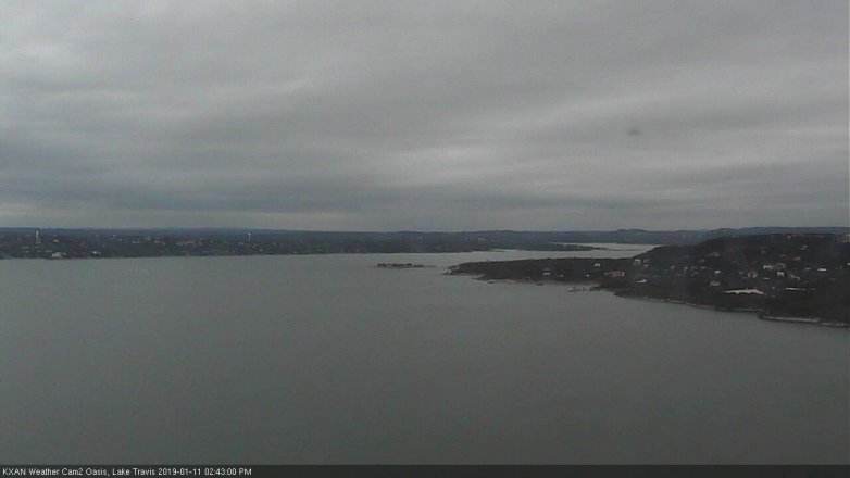 Lake Travis webcam, January 11, 2019 1:45 PM CT