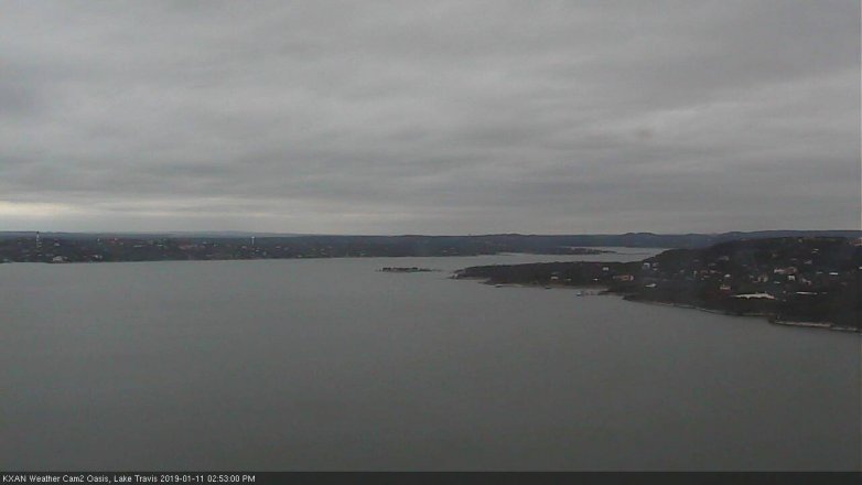 Lake Travis webcam, January 11, 2019 1:55 PM CT