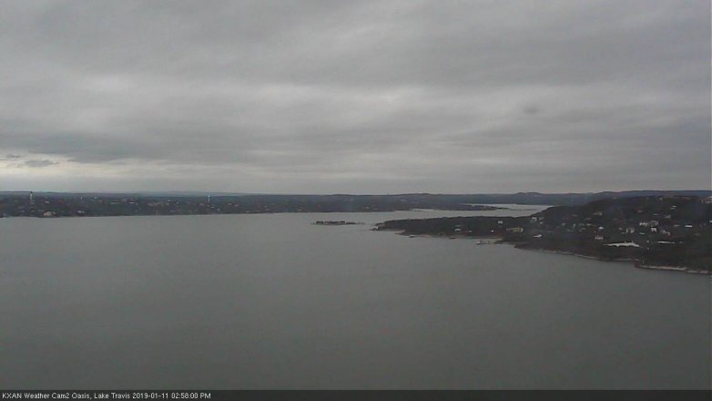 Lake Travis webcam, January 11, 2019 2:00 PM CT
