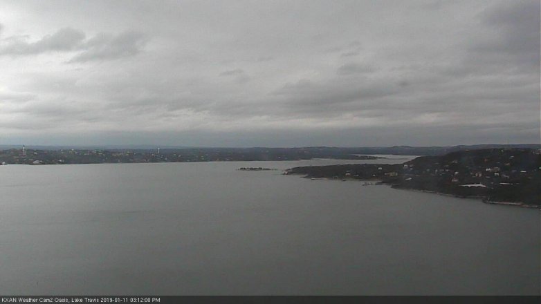 Lake Travis webcam, January 11, 2019 2:15 PM CT
