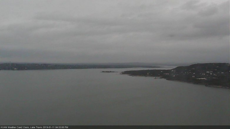 Lake Travis webcam, January 11, 2019 3:35 PM CT