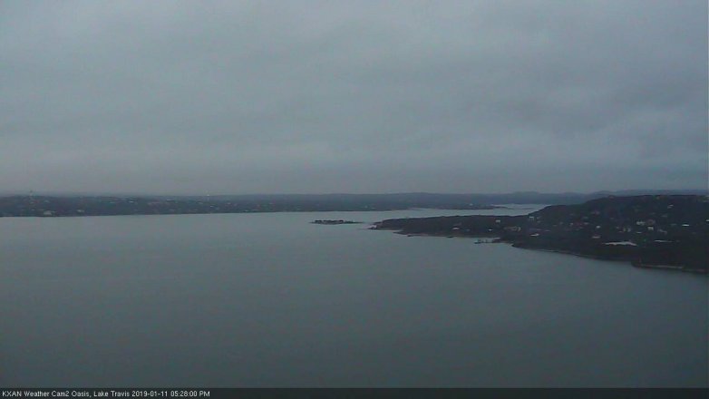 Lake Travis webcam, January 11, 2019 4:30 PM CT