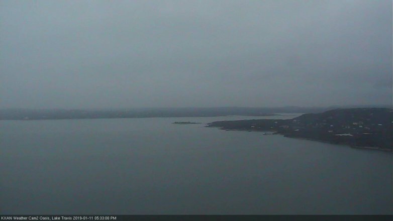 Lake Travis webcam, January 11, 2019 4:35 PM CT