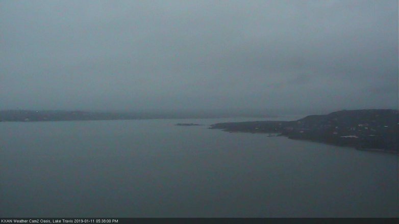 Lake Travis webcam, January 11, 2019 4:40 PM CT