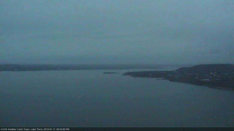 Lake Travis webcam, January 11, 2019 4:45 PM CT