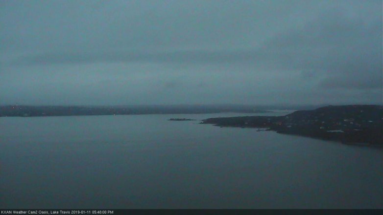 Lake Travis webcam, January 11, 2019 4:50 PM CT