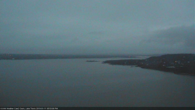 Lake Travis webcam, January 11, 2019 4:55 PM CT
