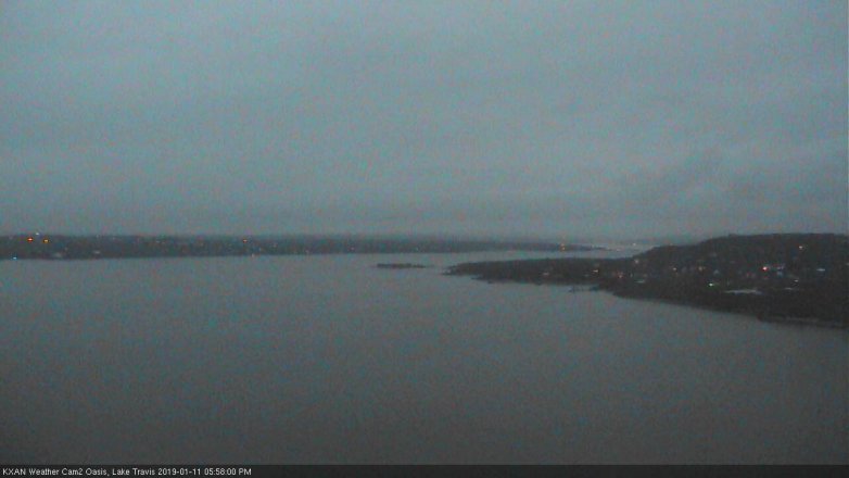 Lake Travis webcam, January 11, 2019 5:00 PM CT
