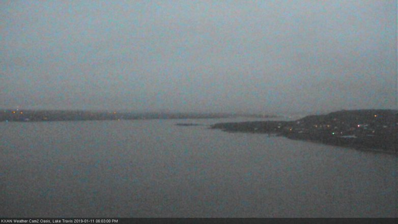 Lake Travis webcam, January 11, 2019 5:05 PM CT