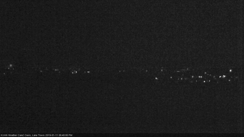 Lake Travis webcam, January 11, 2019 7:50 PM CT