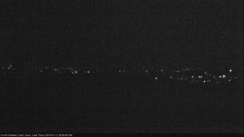 Lake Travis webcam, January 11, 2019 8:00 PM CT