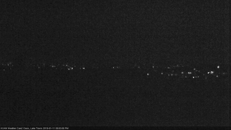 Lake Travis webcam, January 11, 2019 8:05 PM CT