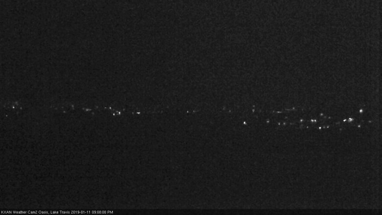 Lake Travis webcam, January 11, 2019 8:10 PM CT