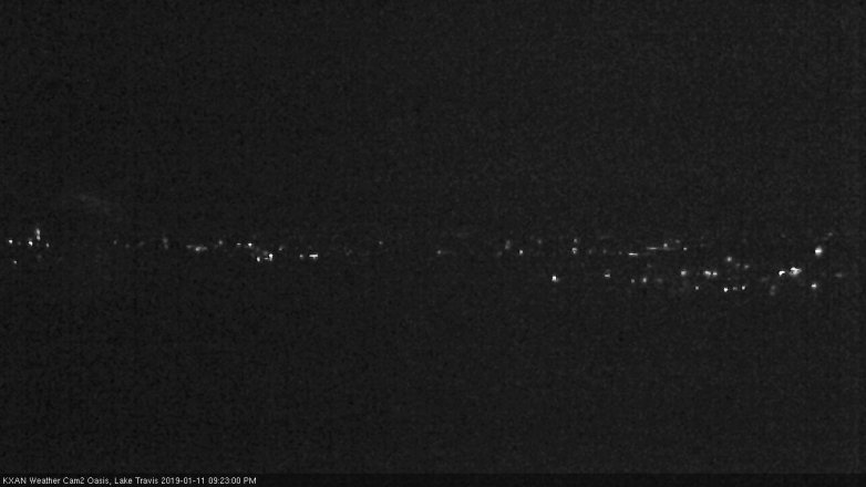 Lake Travis webcam, January 11, 2019 8:25 PM CT