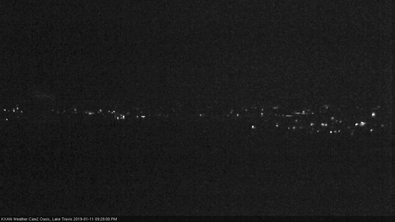 Lake Travis webcam, January 11, 2019 8:30 PM CT