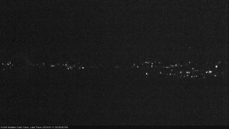 Lake Travis webcam, January 11, 2019 8:40 PM CT