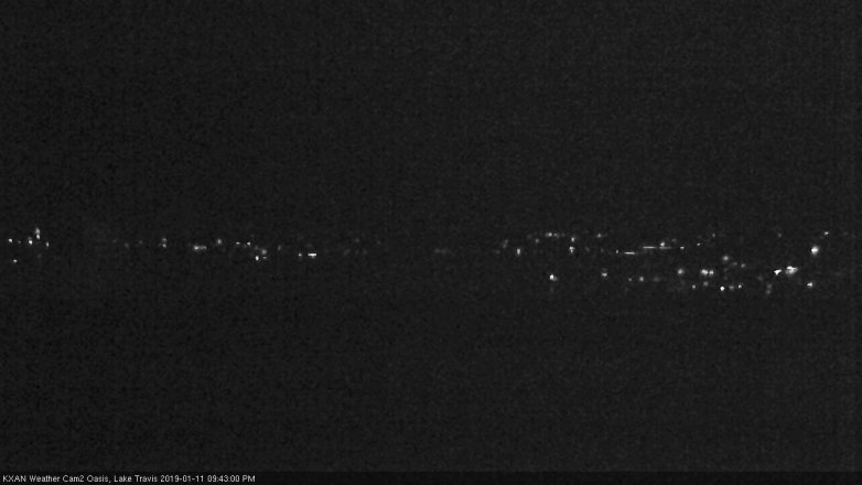 Lake Travis webcam, January 11, 2019 8:45 PM CT