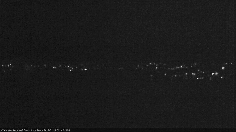 Lake Travis webcam, January 11, 2019 8:50 PM CT