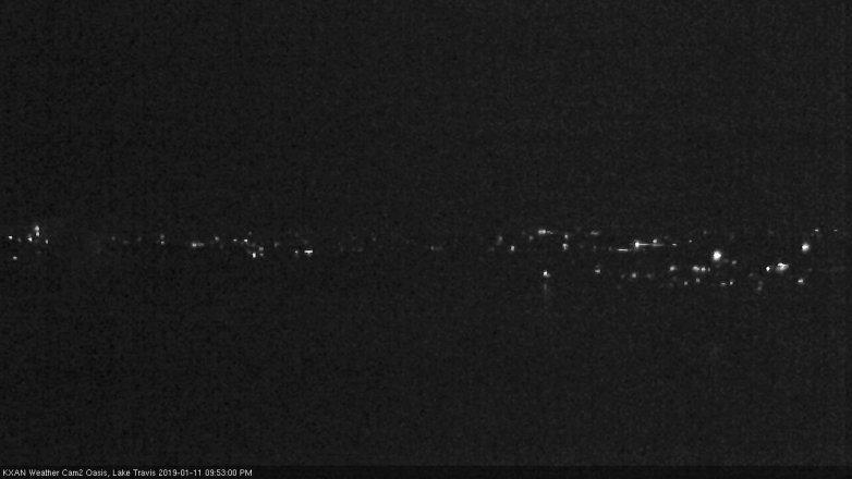 Lake Travis webcam, January 11, 2019 8:55 PM CT