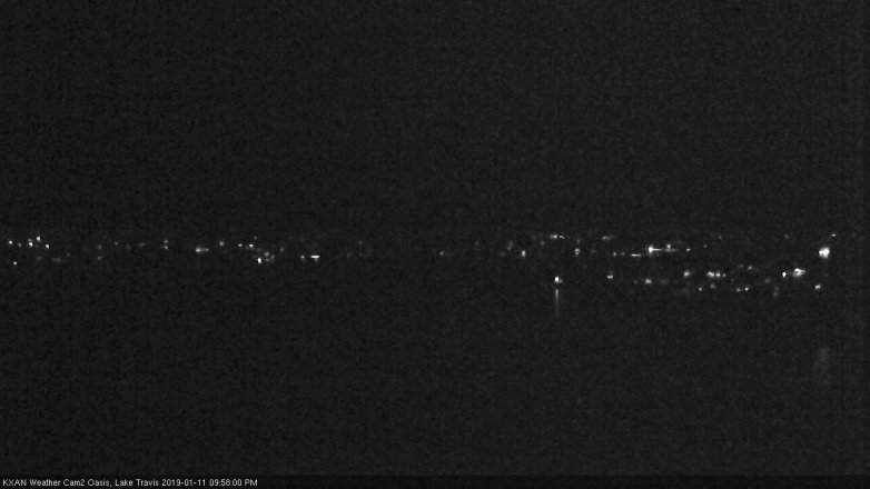 Lake Travis webcam, January 11, 2019 9:00 PM CT