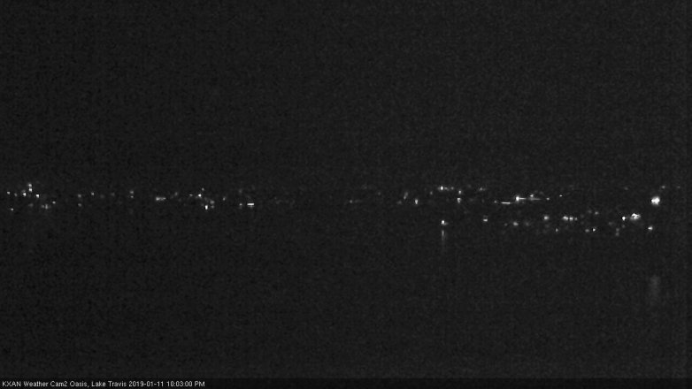 Lake Travis webcam, January 11, 2019 9:05 PM CT
