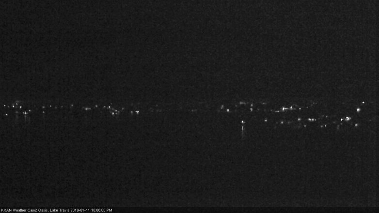 Lake Travis webcam, January 11, 2019 9:10 PM CT