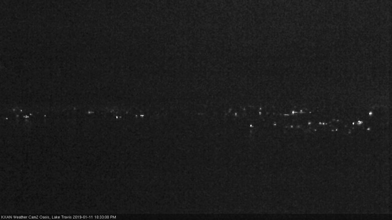 Lake Travis webcam, January 11, 2019 9:35 PM CT