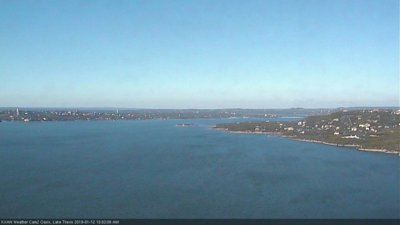 Lake Travis webcam, January 12, 2019 9:05 AM CT