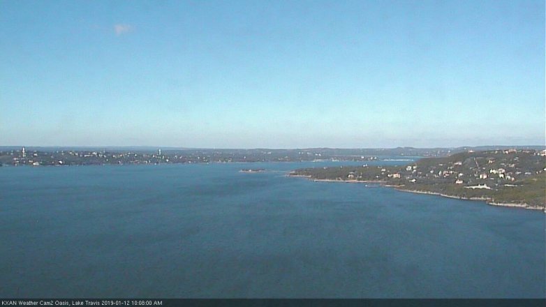 Lake Travis webcam, January 12, 2019 9:10 AM CT