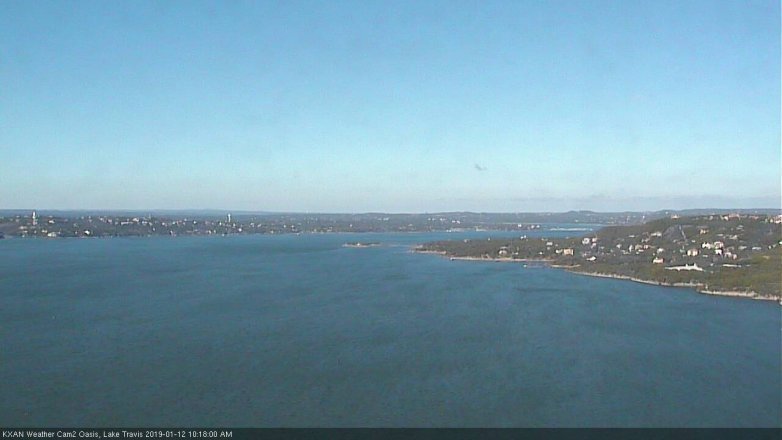 Lake Travis webcam, January 12, 2019 9:20 AM CT