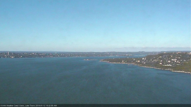 Lake Travis webcam, January 12, 2019 9:35 AM CT