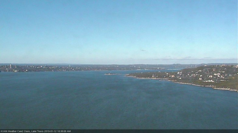 Lake Travis webcam, January 12, 2019 9:40 AM CT