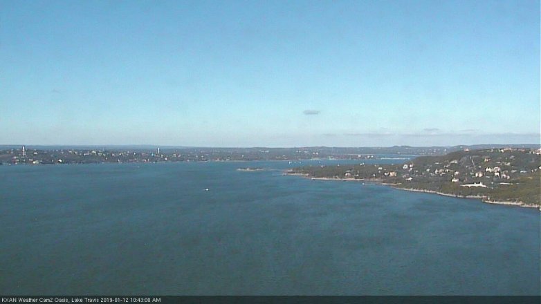 Lake Travis webcam, January 12, 2019 9:45 AM CT