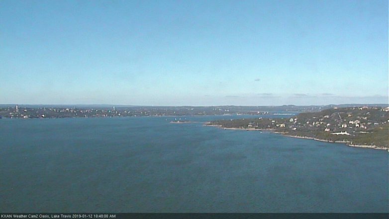 Lake Travis webcam, January 12, 2019 9:50 AM CT