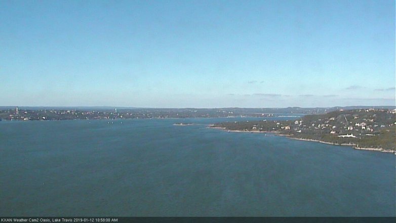 Lake Travis webcam, January 12, 2019 10:00 AM CT