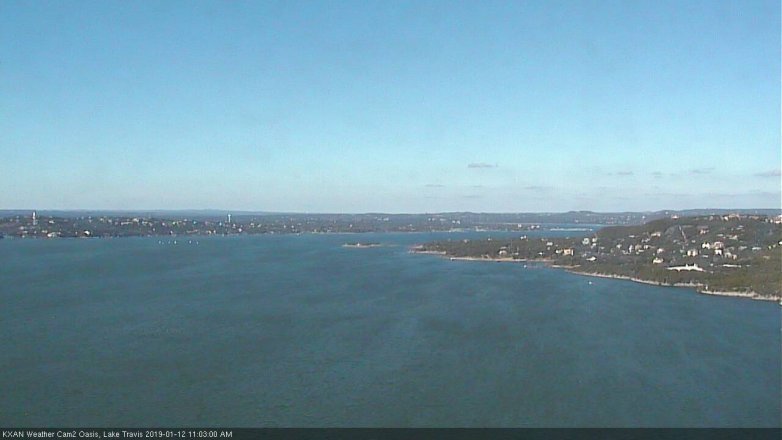 Lake Travis webcam, January 12, 2019 10:05 AM CT