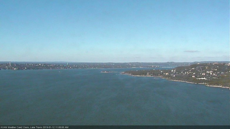 Lake Travis webcam, January 12, 2019 10:10 AM CT