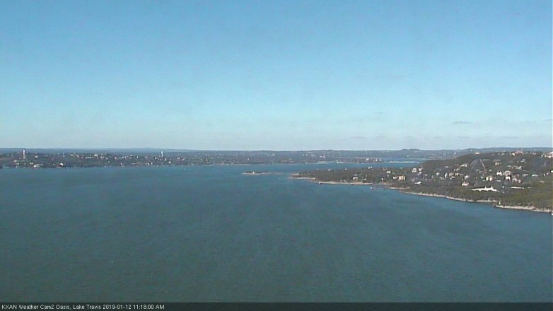 Lake Travis webcam, January 12, 2019 10:20 AM CT